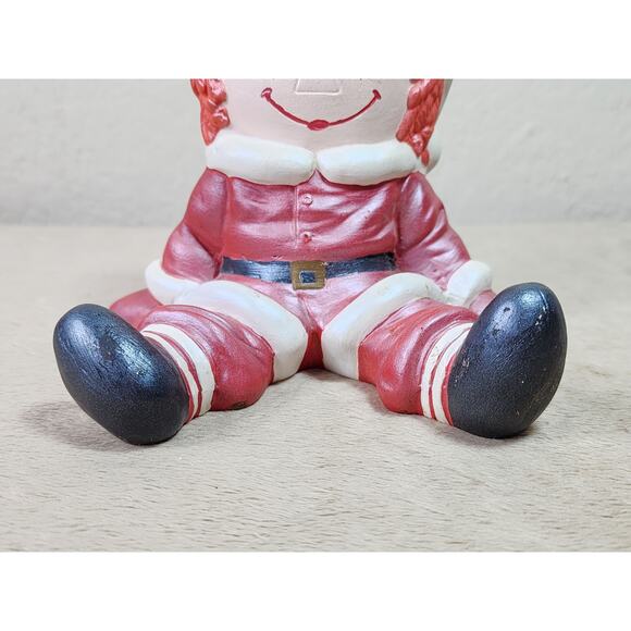 The Bobbs Merrill Co 1974 Raggedy Santa Christmas Figurine 5 1/2" Home Decor Vtg - Picture 3 of 16